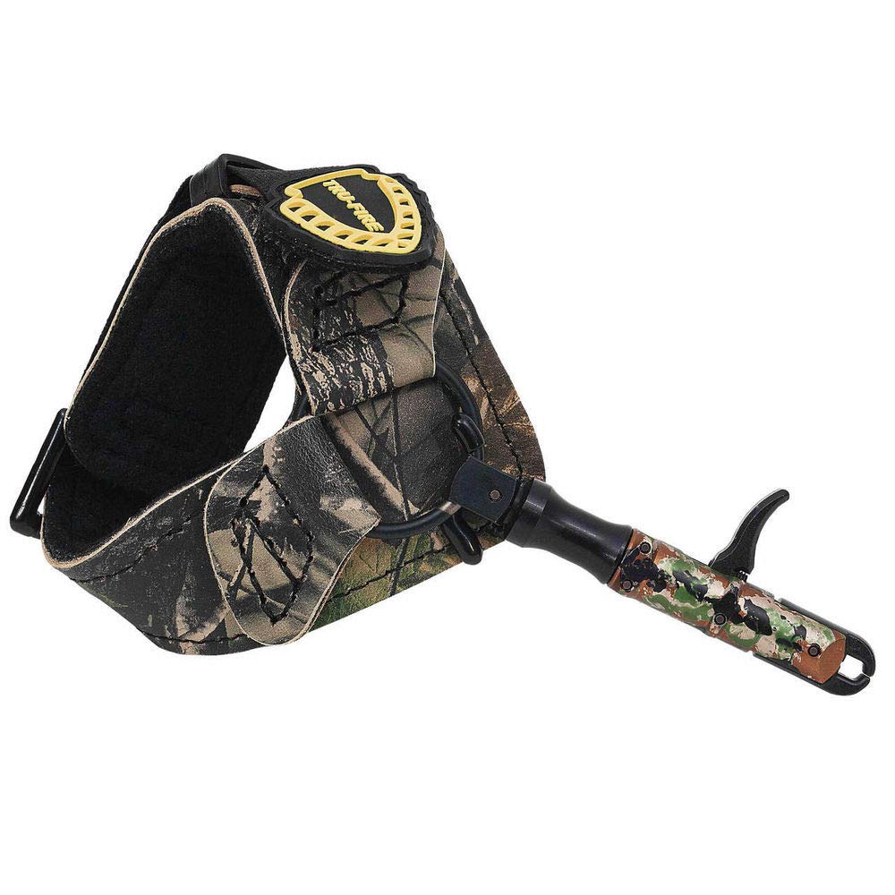 Tru-Fire Edge Buckle Foldback Adjustable Archery Compound Bow Release - Camo Wrist Strap With Foldback Design