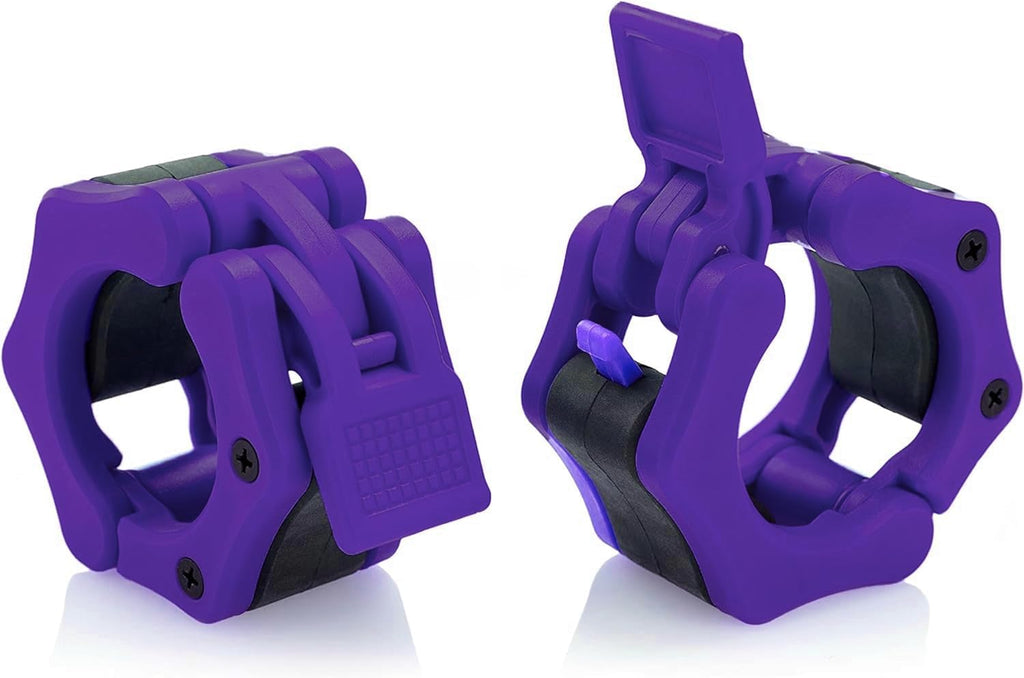 Abrafit 2    Olympic Barbell Clamps - Solid Abs Locking Barbell Collars With Quick Release - For Professional Training Strong Li