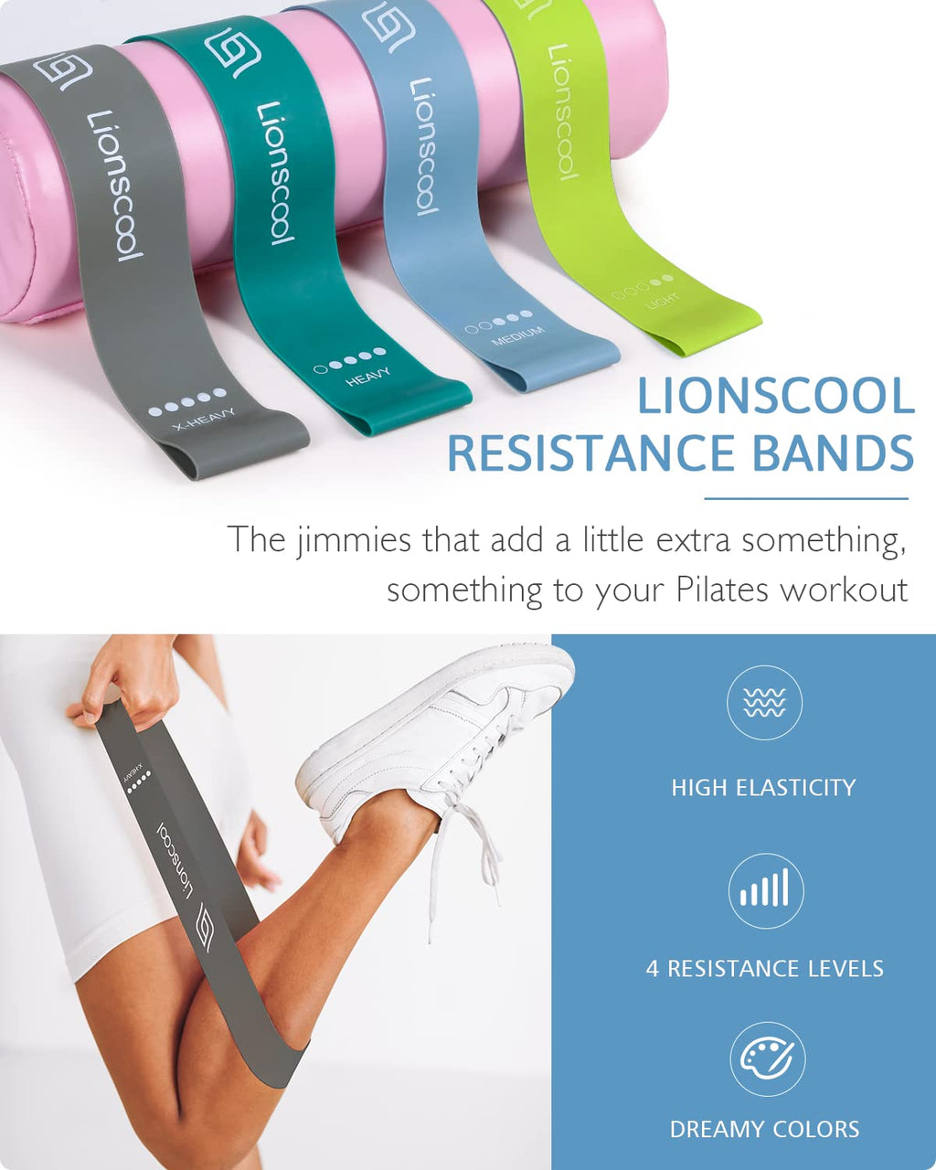 LIONSCOOL Pilates Ring Set (Black)