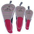 Sassy Caddy Womens Ritzy Set Of Golf Headcovers, Grey/Hot Pink/Black