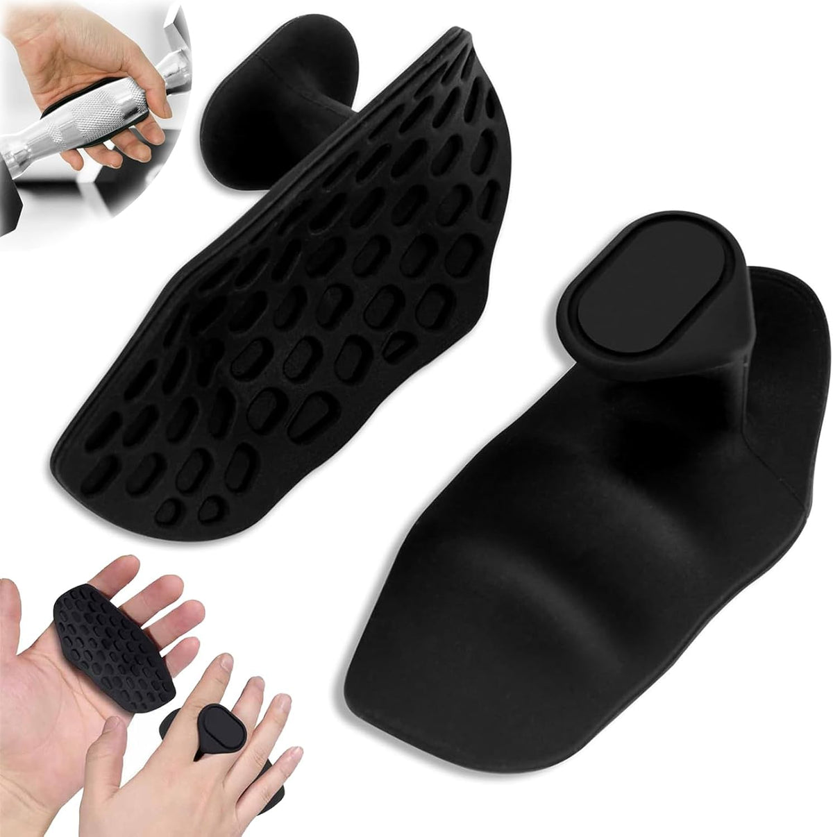 NonSlip Gym Grips, Grip Pads, Weight Training, Ergonomic Rubber Fitness Portable Gloves, Training Gloves, Men And Women, PullU