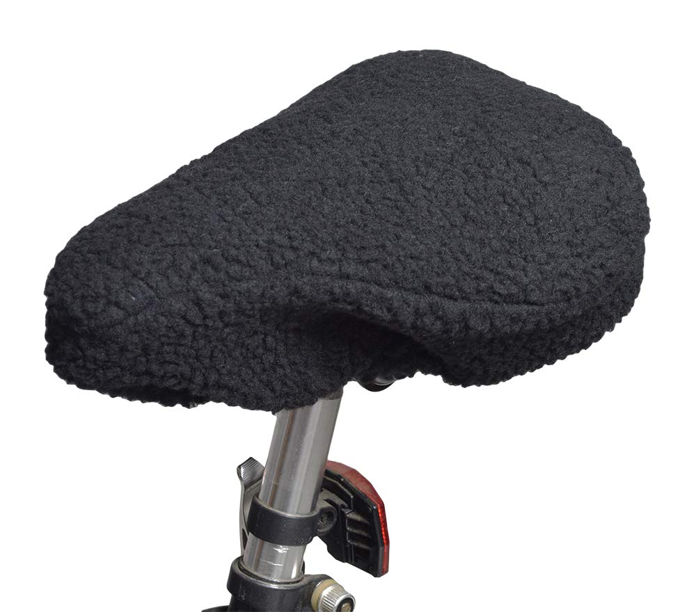 Alveytech Black Universal Fleece Seat Cover For Bike & Scooter Seats