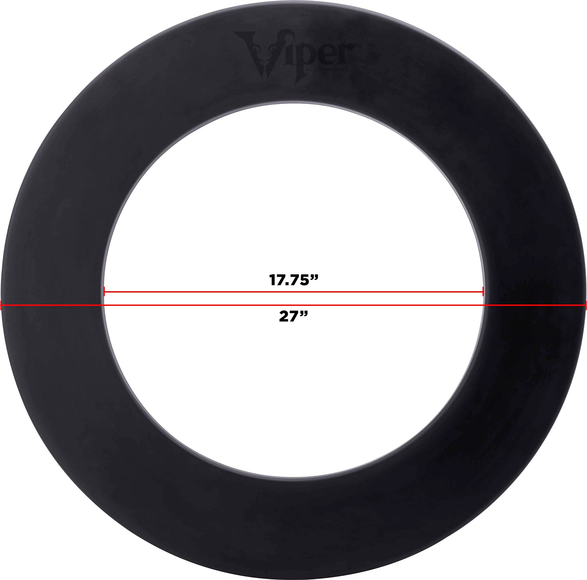 Viper By Gld Products Guardian Dartboard Surround Sisal/Bristle Steel-Tip Dartboard Wall Protector, Black, For 17.75    Steel Ti