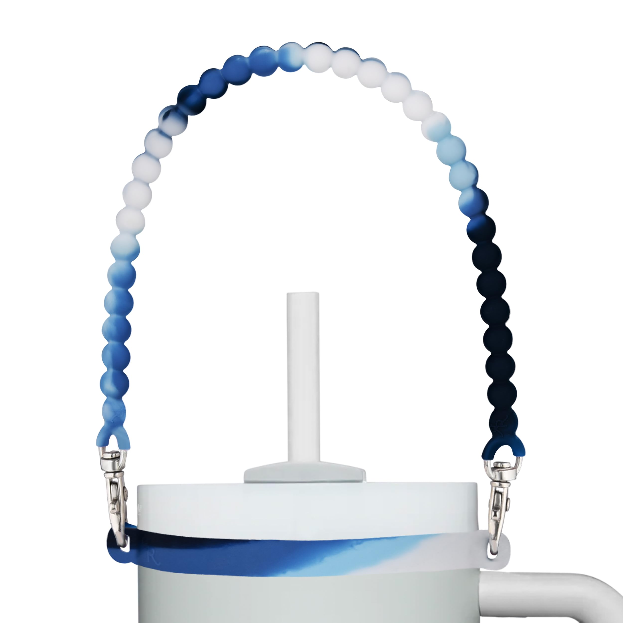 Ryan & Rose Water Bottle Carrier - Handle & Strap - Soft Silicone - Fits Most 8-40oz Bottles - Compatible with Stanley Cup Acces