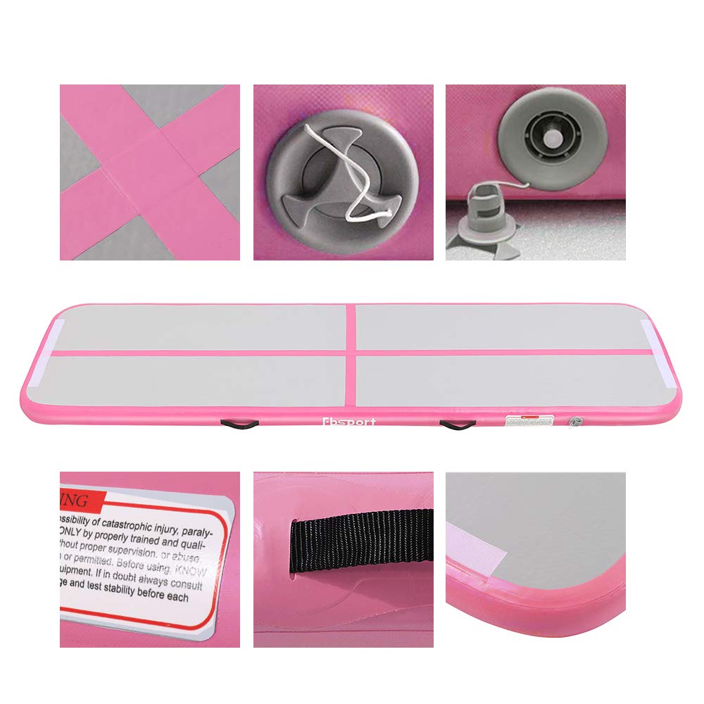 Fbsport 10Ft Inflatable Air Gymnastics Mat Training Mats 4/8 Inches Thickness Gymnastics Tracks For Home Use/Training/Cheerleadi