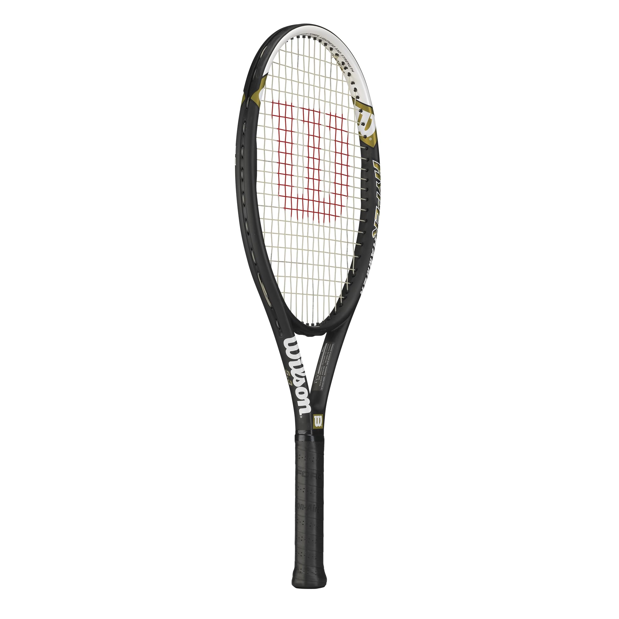 Wilson Hyper Hammer 5.3 Tennis Racket - Black/White, Grip Size 0-4