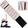 BECOJADDE Ankle Weights Set of 2 (3 lb Each) Adjustable Wrist Weights for Women Men Wearable Arm Leg Weight for Pilates, Running