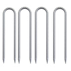 Ok5Star 16 Inch Trampoline Wind Stakes 4 Pack U Shaped Rebar Ground Stakes Galvanized Trampoline Stakes Heavy Duty Ground Anchor