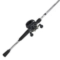 Abu Garcia Vengeance Low Profile Baitcast Reel And Fishing Rod Combo, Black/Silver, 7' - Medium Heavy - 1Pc- Right-Handed