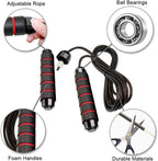 Redify Jump Rope,Jump Ropes For Fitness For Women Men And Kids,Speed Jumping Rope For Workout With Ball Bearings,Adjustable Skip
