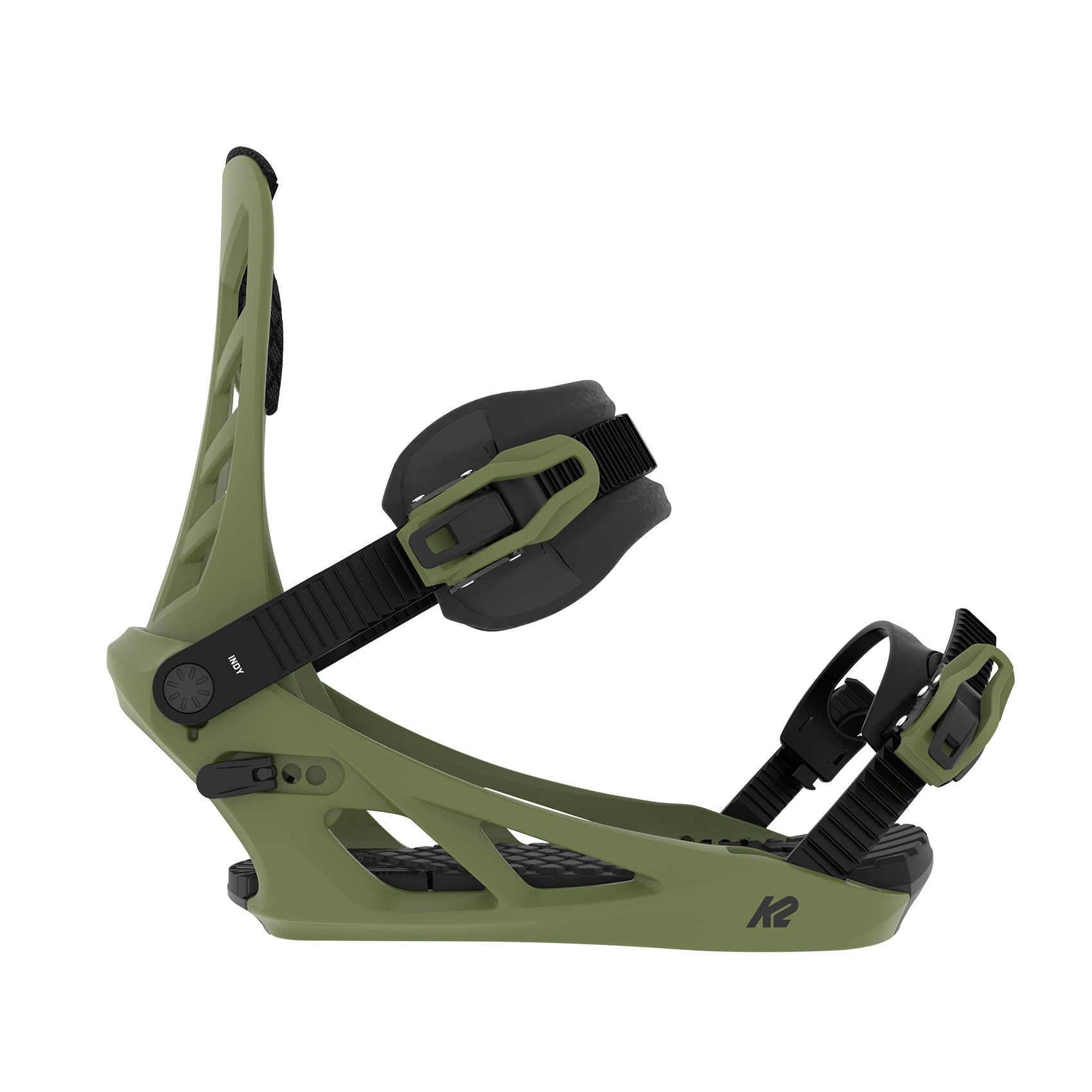 K2 Indy Mens Snowboard Bindings, M: 5-9, Moss