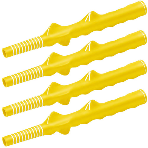 Arrowbash 4 Pcs Golf Training Grip Right Handed Swing Grip Trainer Aid Tool for Men Club Accessories (Yellow)