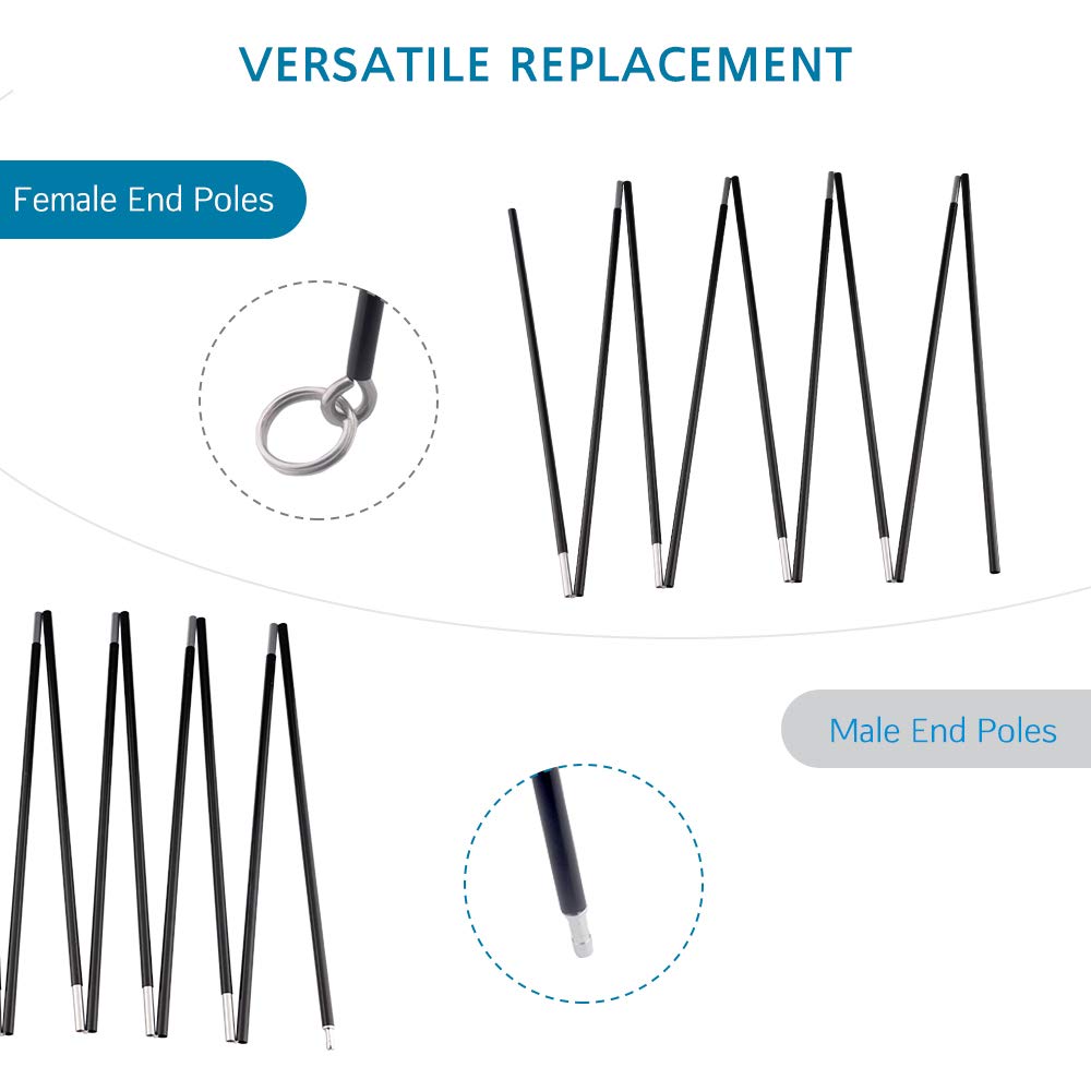 Brilliance4U Tent Poles Replacement 0.33