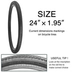 Bike Tire 24/26/27.5 X 1.95 27.5/29 X 2.125 Inch Folding Bead Replacement Bike Tire For Mountain Bike Mtb (24 X 1.95)