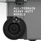 Pelican 80Qt Elite Wheeled Cooler (Dark Grey/Black)  58 Can Capacity With Ice  10 Day Ice Retention  Built-In Bottle Opener  Gua