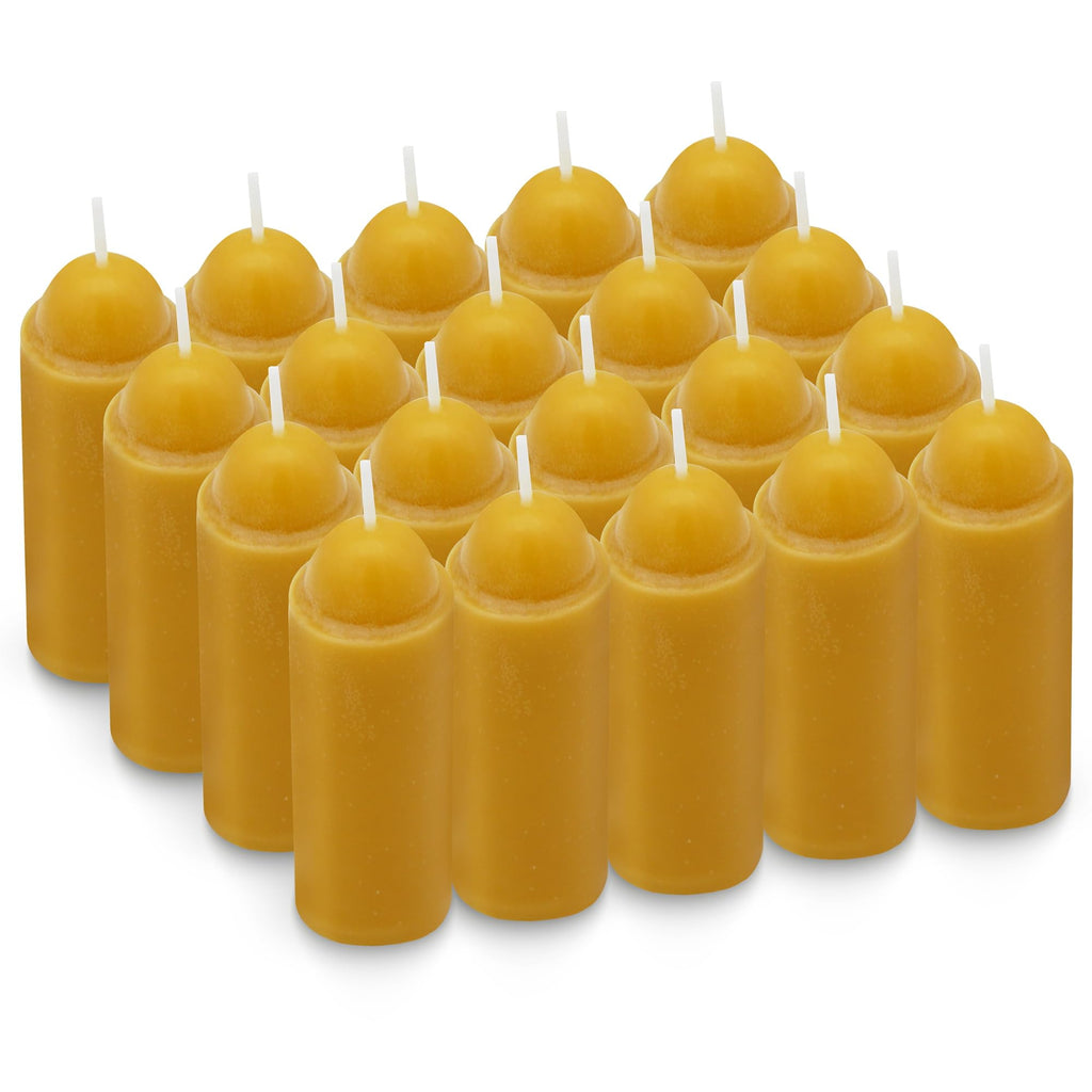 15-Hour Natural Beeswax Candles Compatible With Candle Lanterns - Smokeless Clean Long Lasting Burning For Outdoor, Camping, Eme