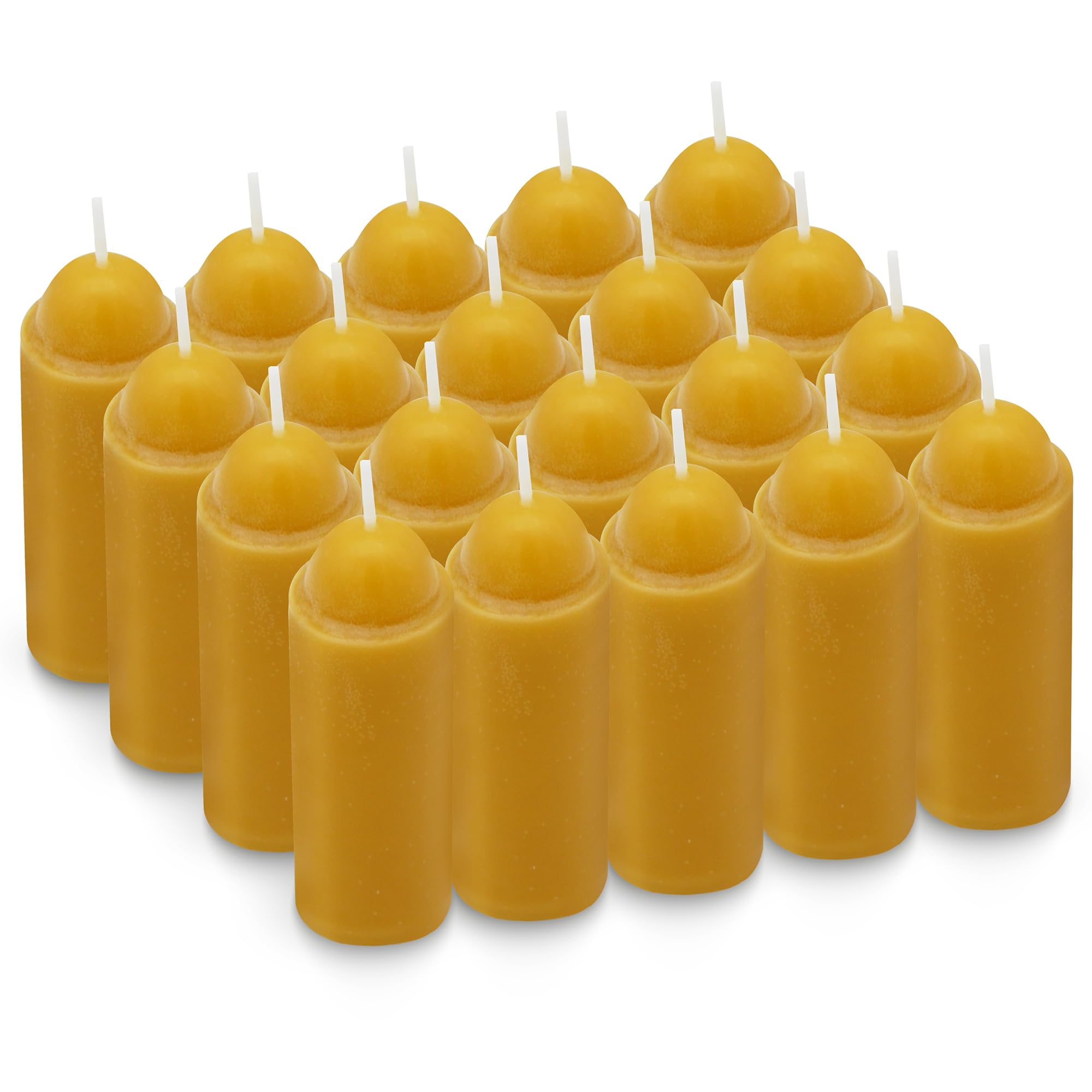 15-Hour Natural Beeswax Candles Compatible With Candle Lanterns - Smokeless Clean Long Lasting Burning For Outdoor, Camping, Eme