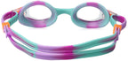 Tyr Kids Swimple Tie Dye Googles, Clear/Pink/Mint, One Size, For Ages 3-10