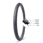 Hycline Bike Tire,24X1.95-Inch Folding Replacement Tire For Mtb Mountain Bicycle-Black