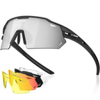 X-Tiger Polarized Cycling Glasses With 5 Interchangeable Lenses,Mtb Biking Baseball Running Sports Sunglasses For Men Women