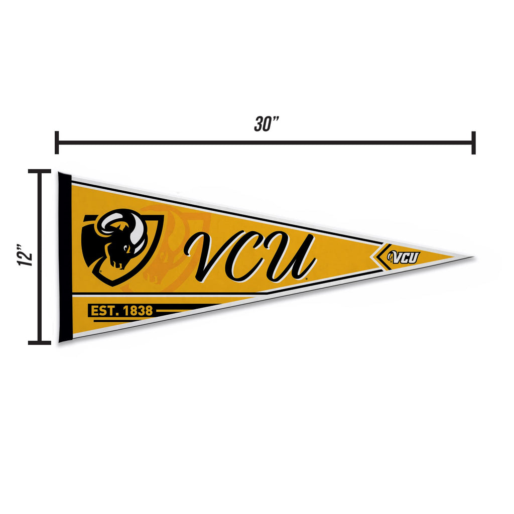 Rico Industries Ncaa Virginia Commonwealth Rams Classic 12'' X 30'' Felt Wall D  Cor Pennant - Great For Home/Bed Room/Man Cave