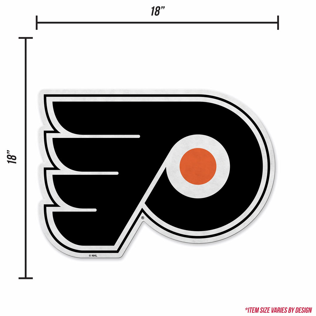 Rico Industries Nhl Philadelphia Flyers Retro Shape Cut Pennant - Home And Living Room D  Cor - Soft Felt Ez To Hang 18X0.10X18