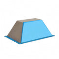 Flat Top Trapezoid Balance Block Wide Base Gymnastics Block Stitched Seams Stretching Brick Gray, Blue