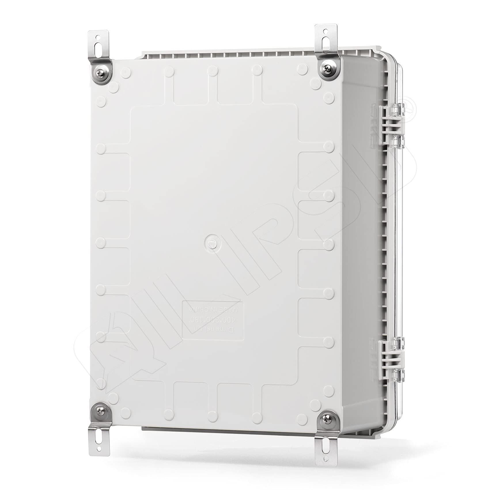 Qilipsu Clear Hinged Cover Stainless Steel Latch 410X310X180Mm Junction Box With Mounting Plate, Universal Ip67 Project Box Wate