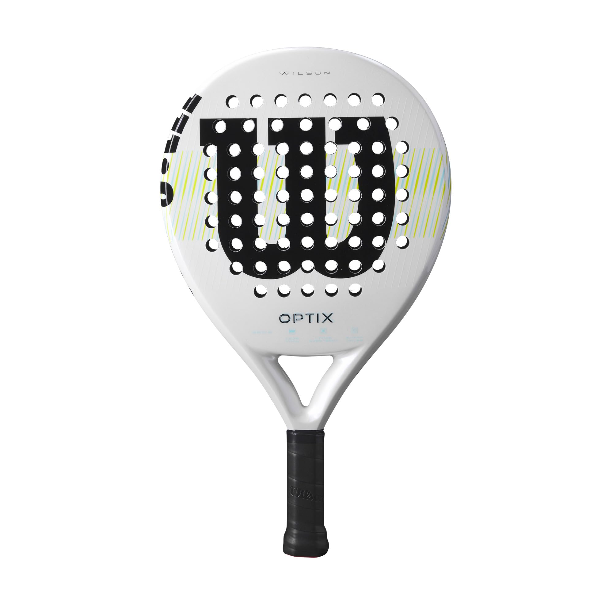 Wilson Optix V1 Padel Racket - White/Green, Grip Size 2-4 1/4