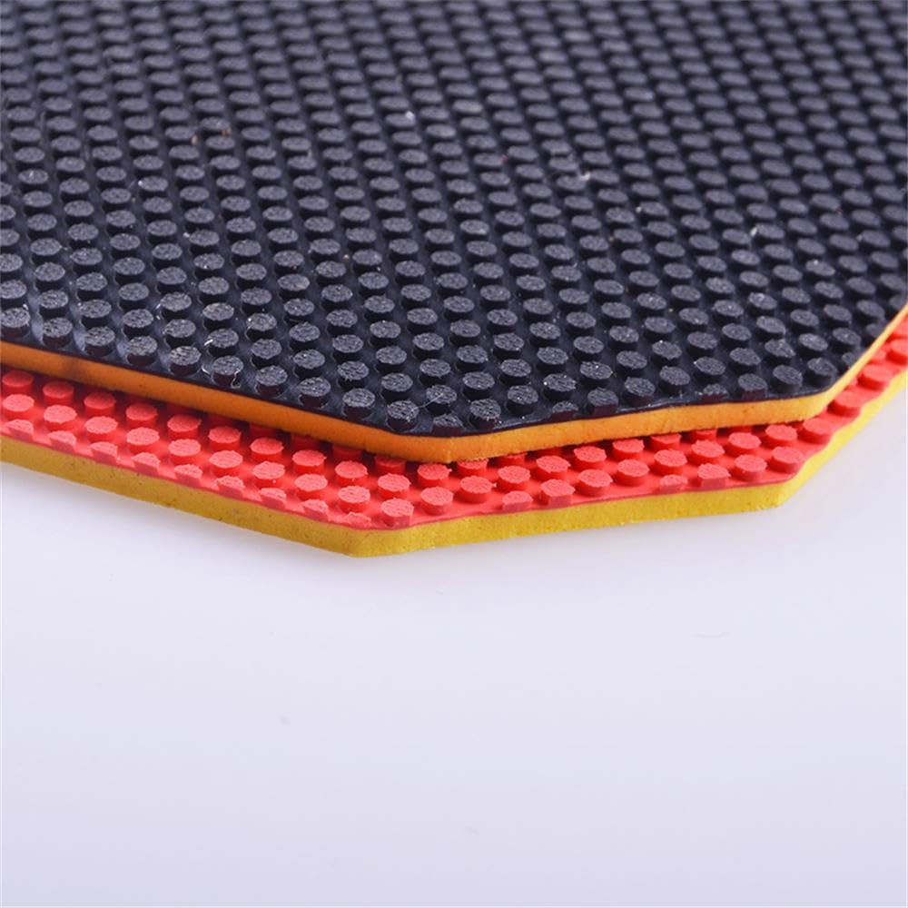 Dhs 652 Short Pips-Out Table Tennis Rubber, Dhs Pimples Out Pingpong Rubber With Sponge, Short Pimples (1 Pcs Black)
