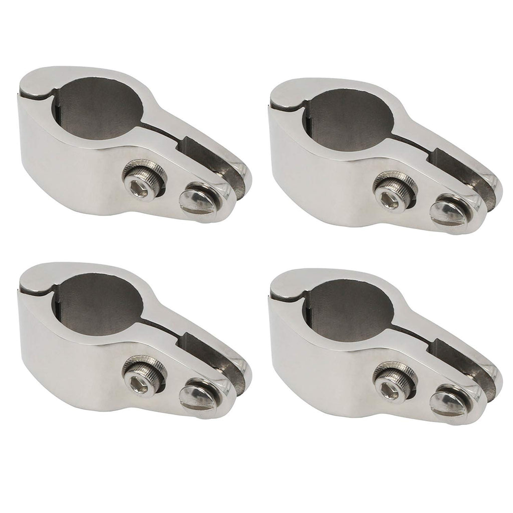 Novelbee 4Pcs Of 316 Stainless Steel Bimini Top Hinge Rail Mount 1''