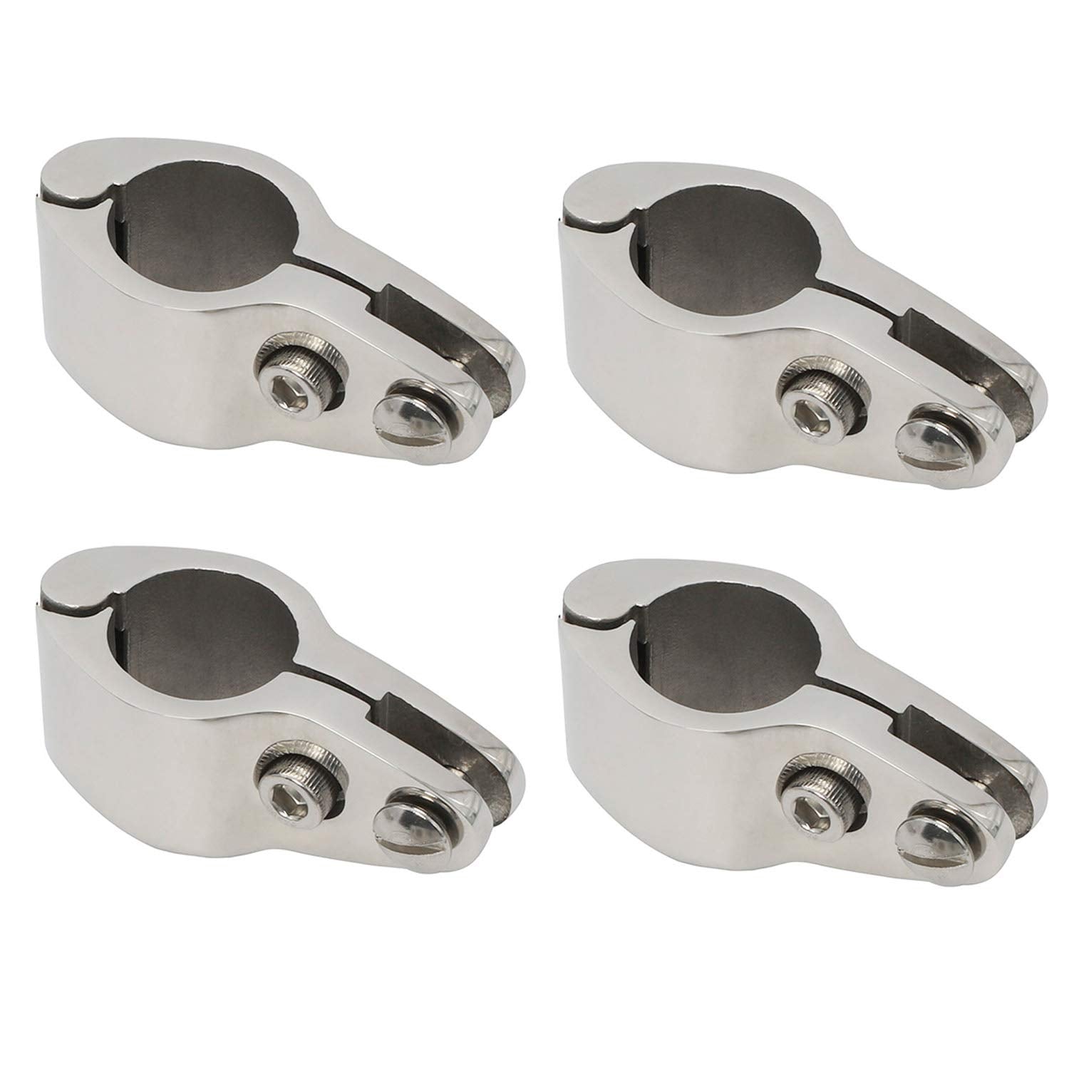 Novelbee 4Pcs Of 316 Stainless Steel Bimini Top Hinge Rail Mount 1''