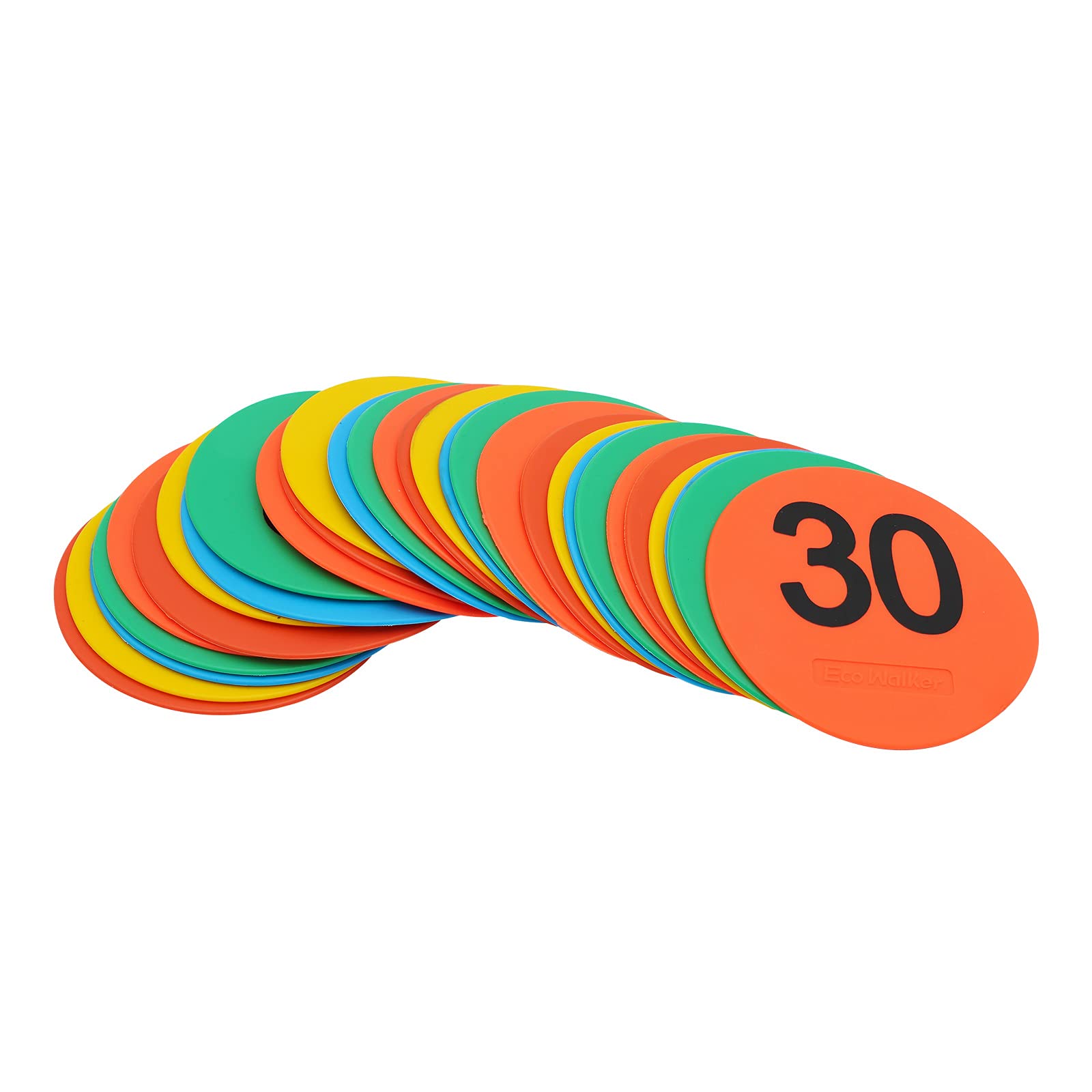 Eco Walker 4Inch Mini Floor Spot Markers For Classroom Preschool And Kindergarten (Set Of 20Pcs) (Number 1-30)