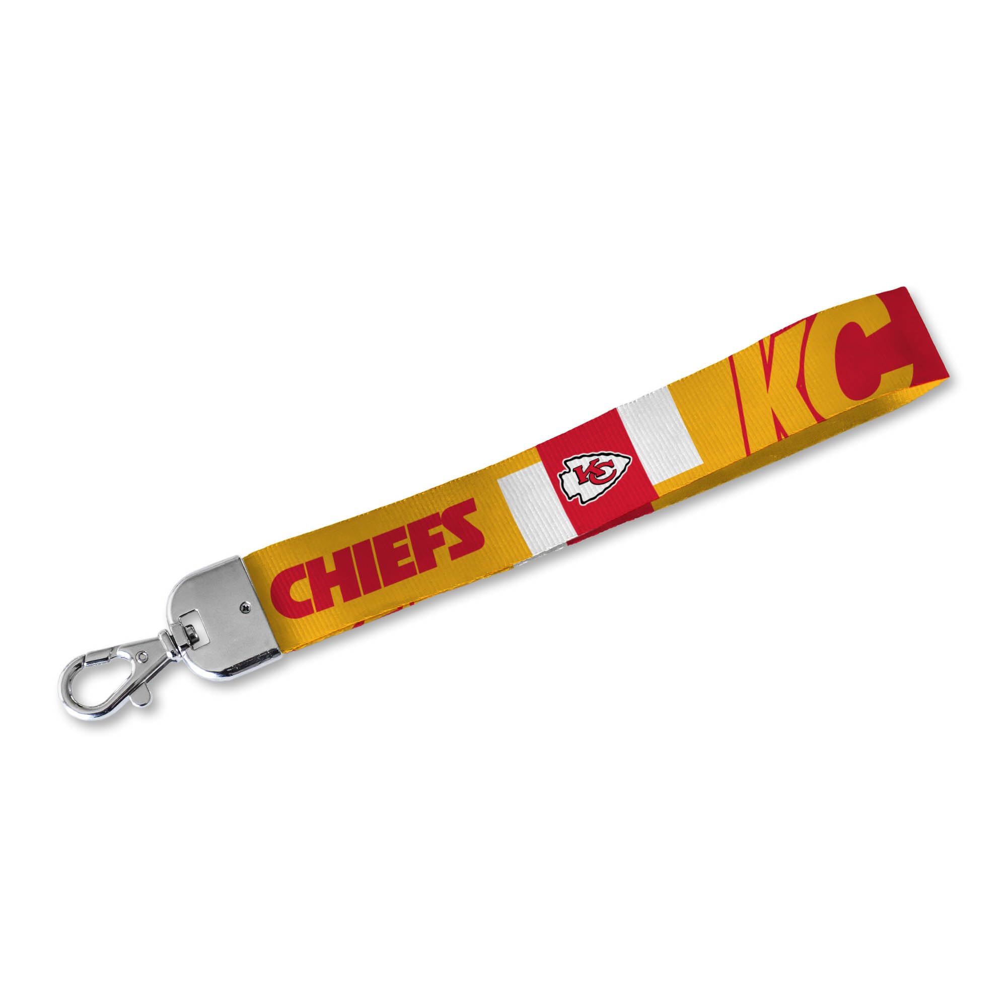 Rico Industries Nfl Football Kansas City Chiefs Standard Wrist Lanyard Key Chain, Cute Wristlet Strap Keychain Holder For Women