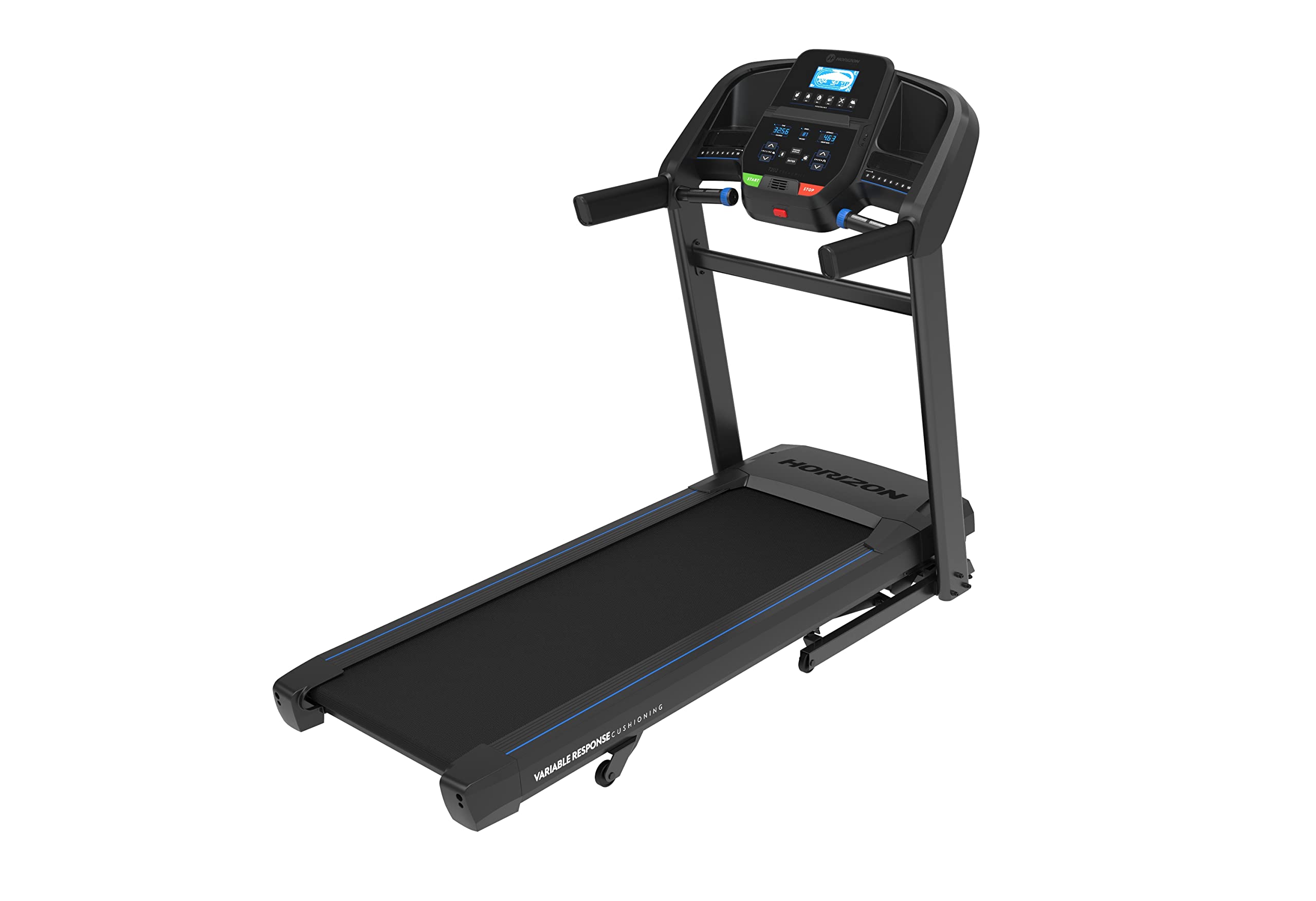 Horizon Fitness T202 Foldable Treadmill Running Machine with Incline, Fitness & Cardio, Lightweight Folding Treadmill with Bluet