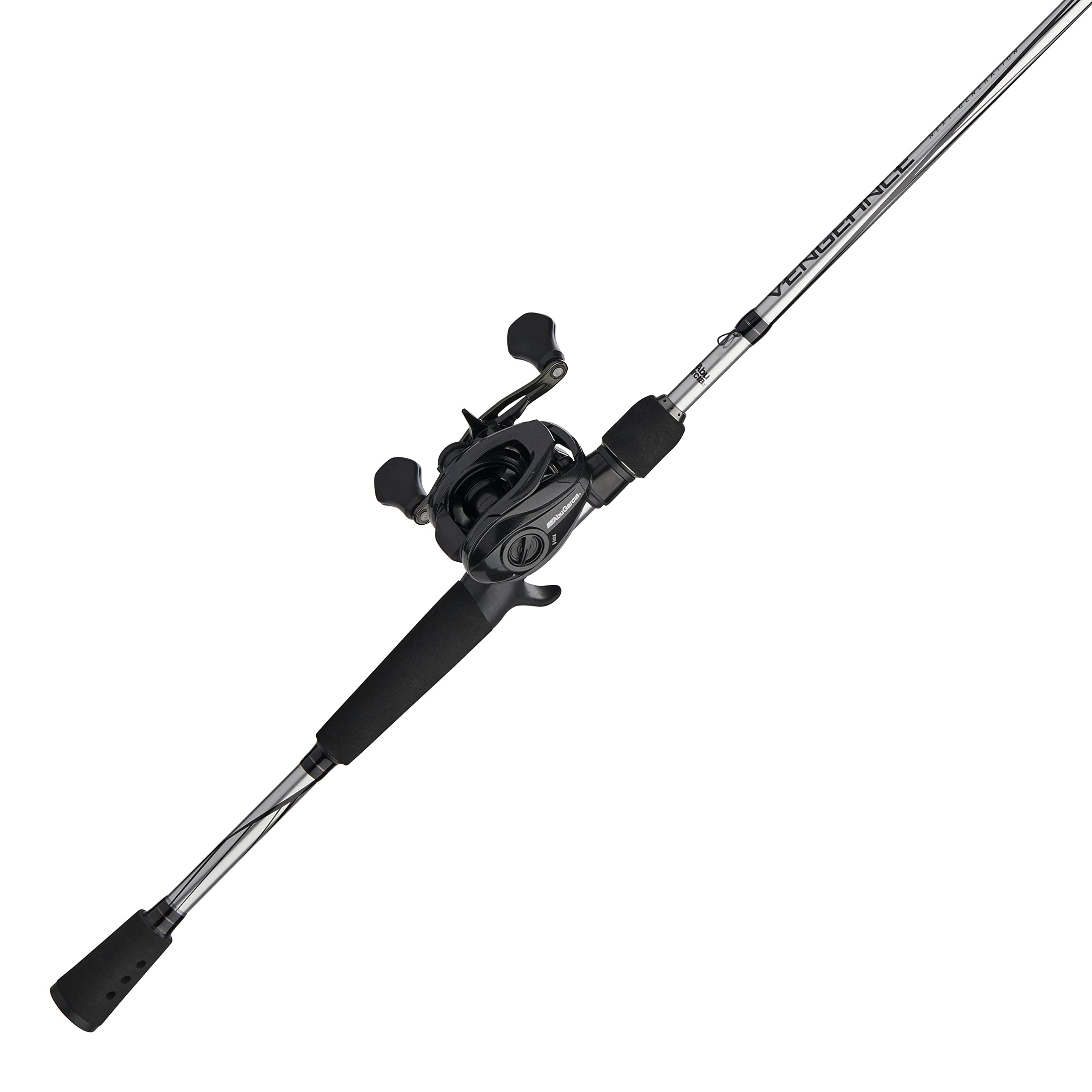 Abu Garcia Vengeance Low Profile Baitcast Reel And Fishing Rod Combo, Gray/Black, 7' - Medium Heavy - 1Pc