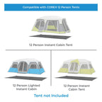 Core Outdoor Tent Footprints | Perfect Tarp Camping Accessories For Easy Camp Setup (12 Person Instant Cabin Tents)