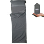 Frelaxy Sleeping Bag Liner, Warm Weather Ultralight Comfy & Easy Care Travel & Camping Sheet With Pillow Pocket, 4 Seasons Cold,