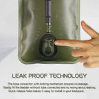 2L Hydration Bladder, Bpa Free Water Bladder For Hiking Backpack 2 Liter Military Green Water Storage Bag With Insulated Tube, H