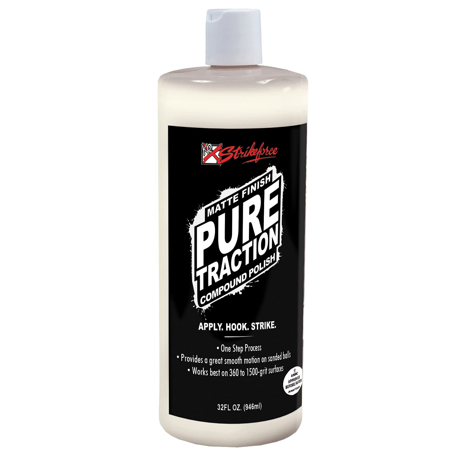 Strikeforce Bowling Pure Bowling Ball Polish (Pure Traction White, 32Oz)