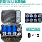 Gaderth Cooler Bag, Collapsible Cooler Bag, Large Lunch Bag 12 Can (10L), Insulated Leakproof Soft Sided Cooler Bag, Portable Be
