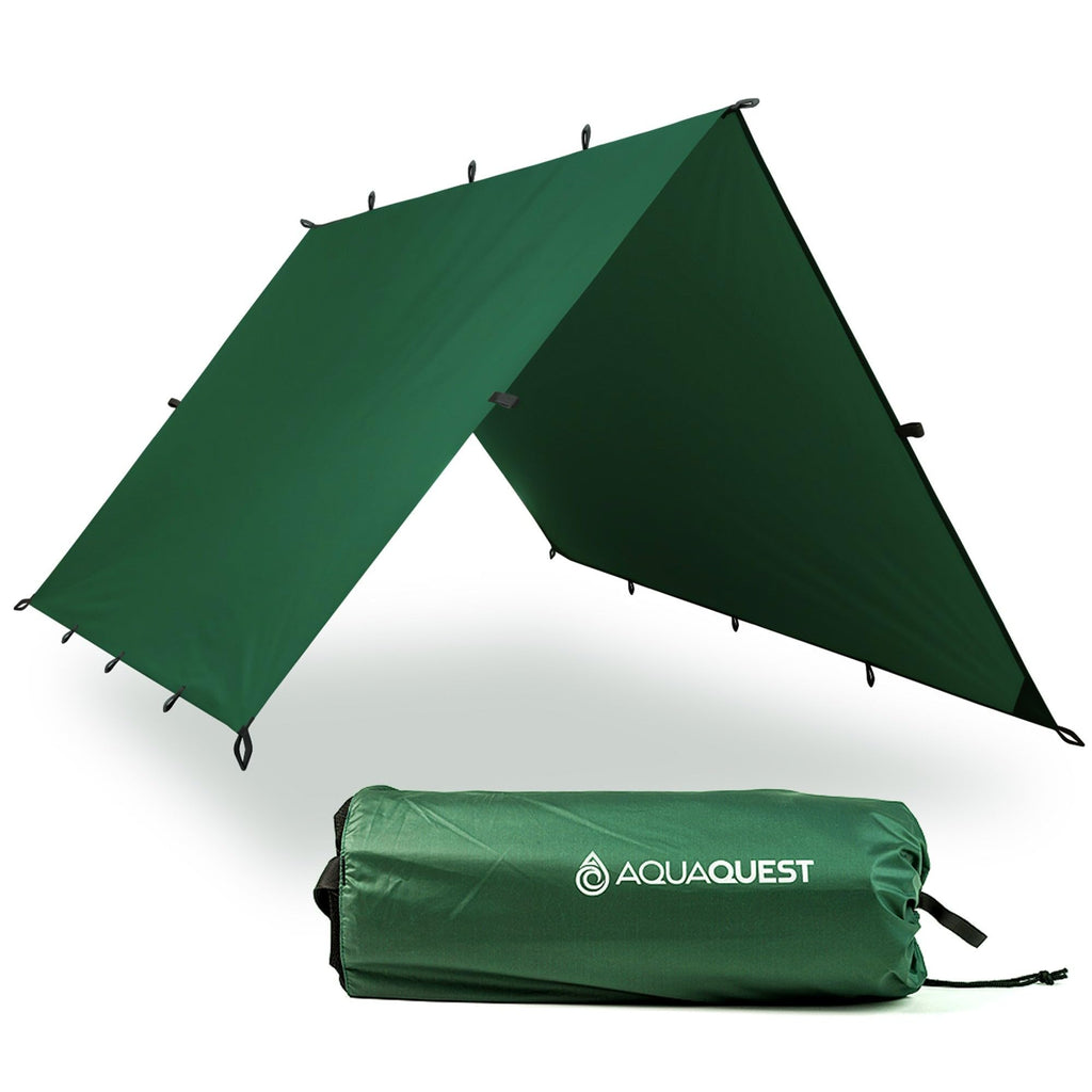 Aquaquest Defender Tarp - Heavy-Duty Waterproof (20,000 Mm) Seam-Taped Rain Fly For Camping, Bushcraft & Survival - 13  10 Fores