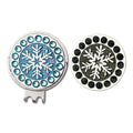Myartte Golf Ball Markers Hat Clips Golf Accessory Gift Sets (Snowfake Black)