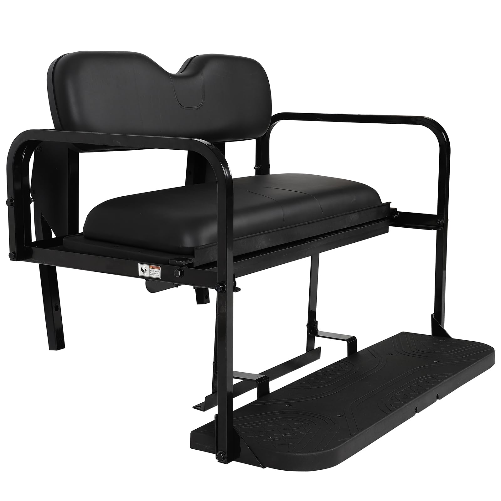 SCITOO Golf Cart Rear Seat Kit with Steel Frame for EZGO RXV 2008-up Rear Golf Cart Seat Cushion Assembly, Black