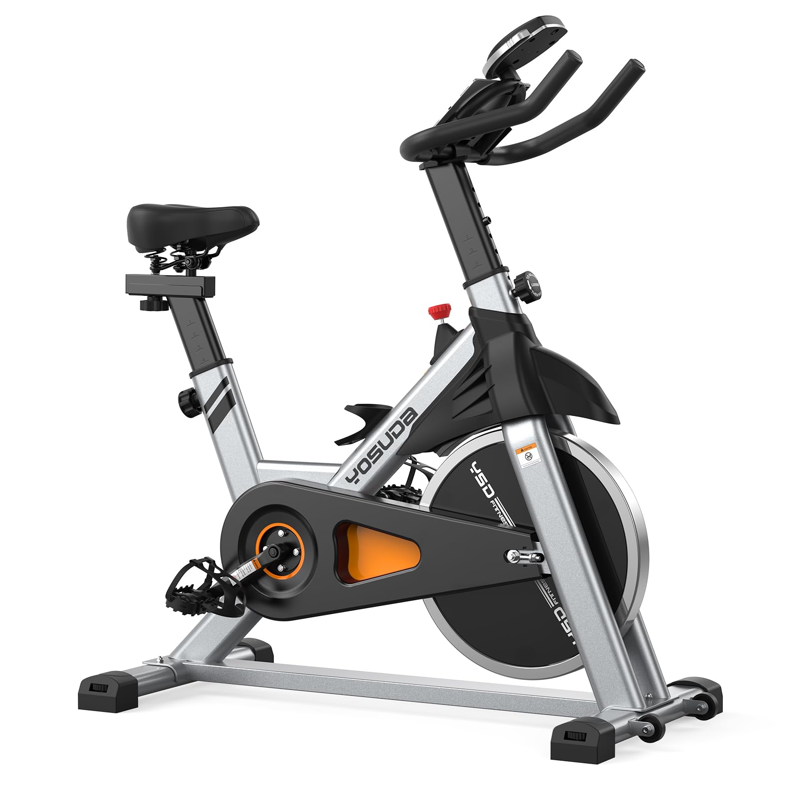 Yosuda Indoor Cycling Bike Stationary - Cycle Bike With Ipad Mount ?Comfortable Seat Cushion (Gray)