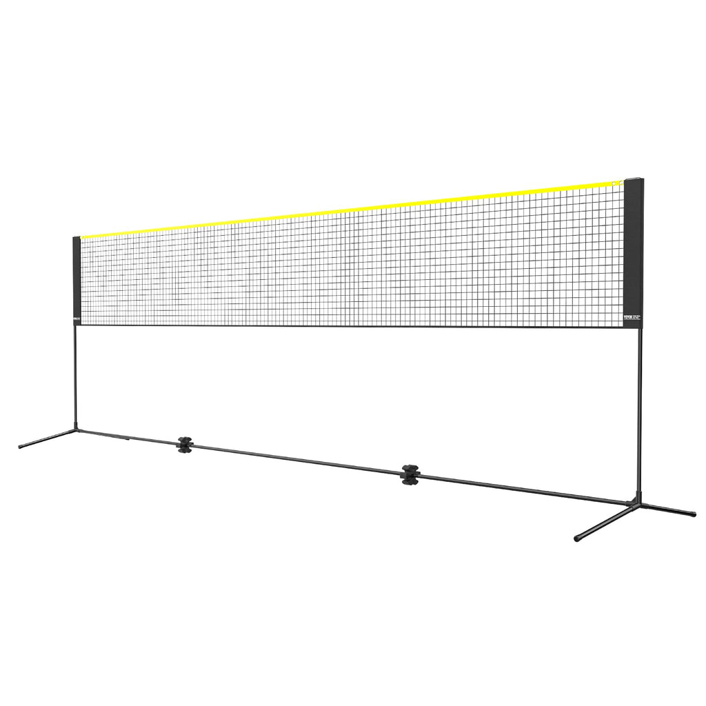 Vevor Badminton Net, Height Adjustable Volleyball Net, 17Ft Wide Foldable Pickleball Net, Portable Easy Setup Tennis Net Set Wit