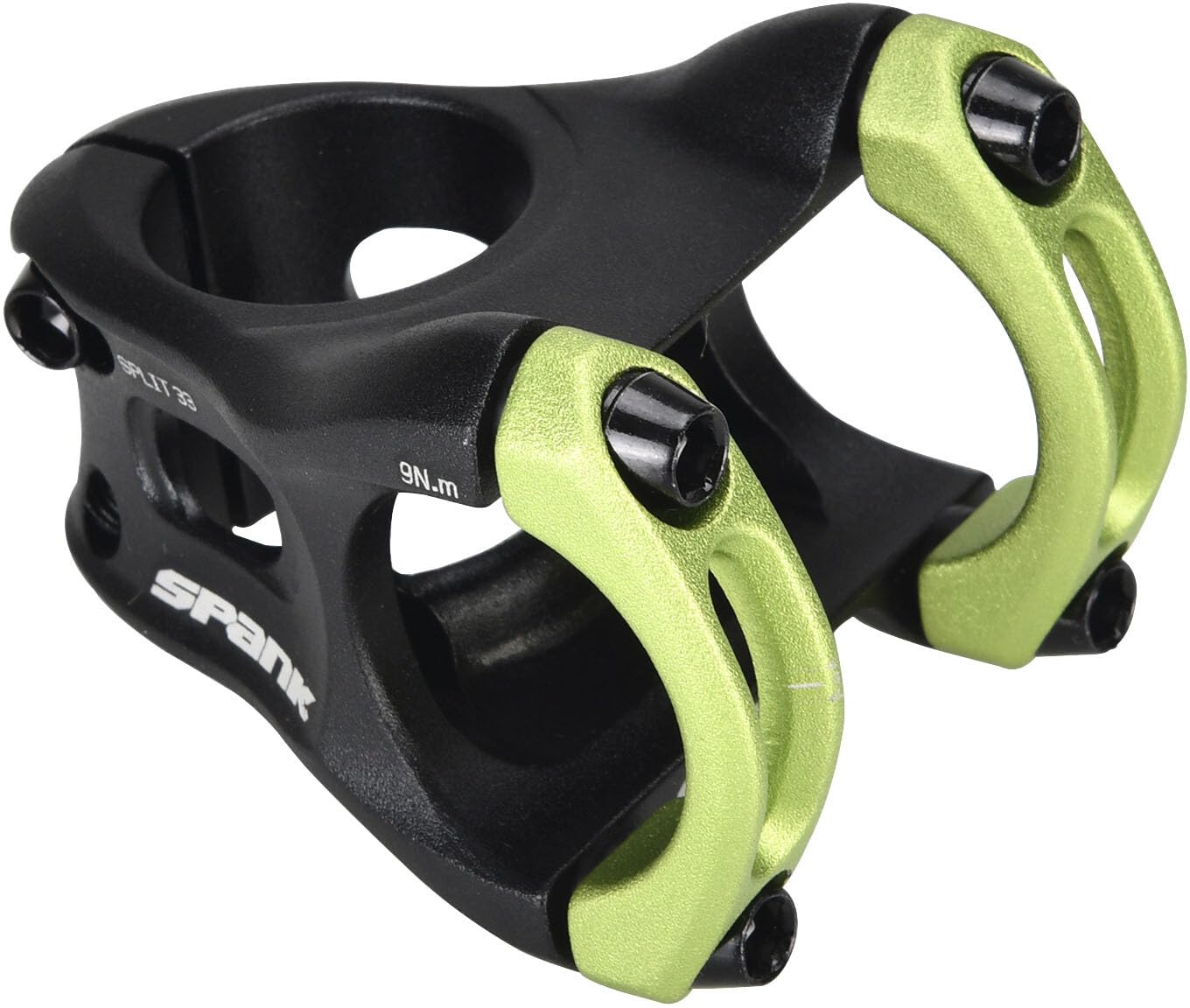 Spank Split Enduro Trail Shotpeen Anodized Bicycle Stem (33Mm), Universal Fit, Cycling Stem, Mountain Bike Stem, Bar Clamp, Shot