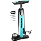 Mohegia Bike Floor Pump With Gauge,Air Bicycle Pump Inflator With High Pressure 160 Psi,Fits Schrader And Presta Valve/Blue