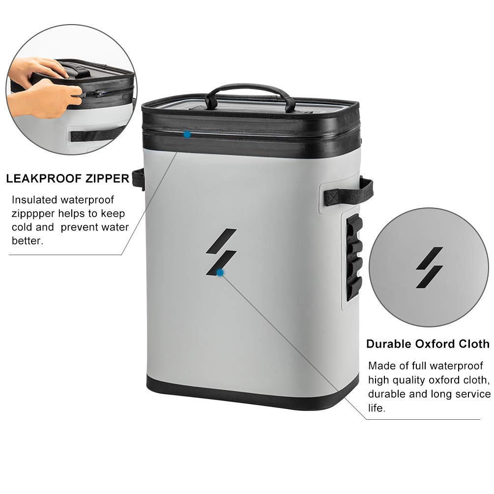 Rockbros Backpack Cooler Bag Insulated Leak-Proof Soft Cooler Waterproof 30 Can Portable Large Backpack With Cooler For Camping,