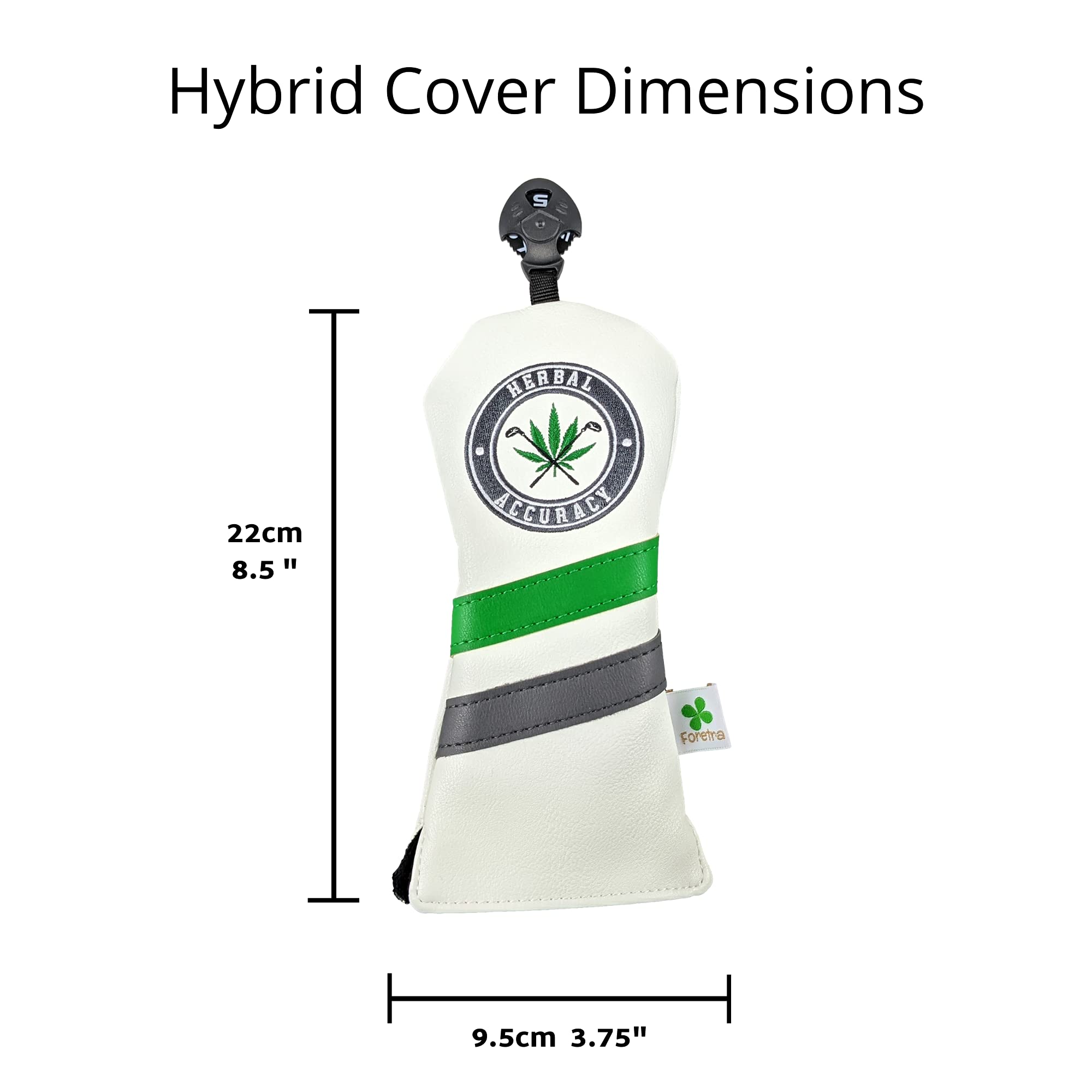 Foretra - Limited Edition Herbal Accuracy Hybrid Headcover - Tour Quality Golf Club Cover - Style And Customize Your Golf Bag